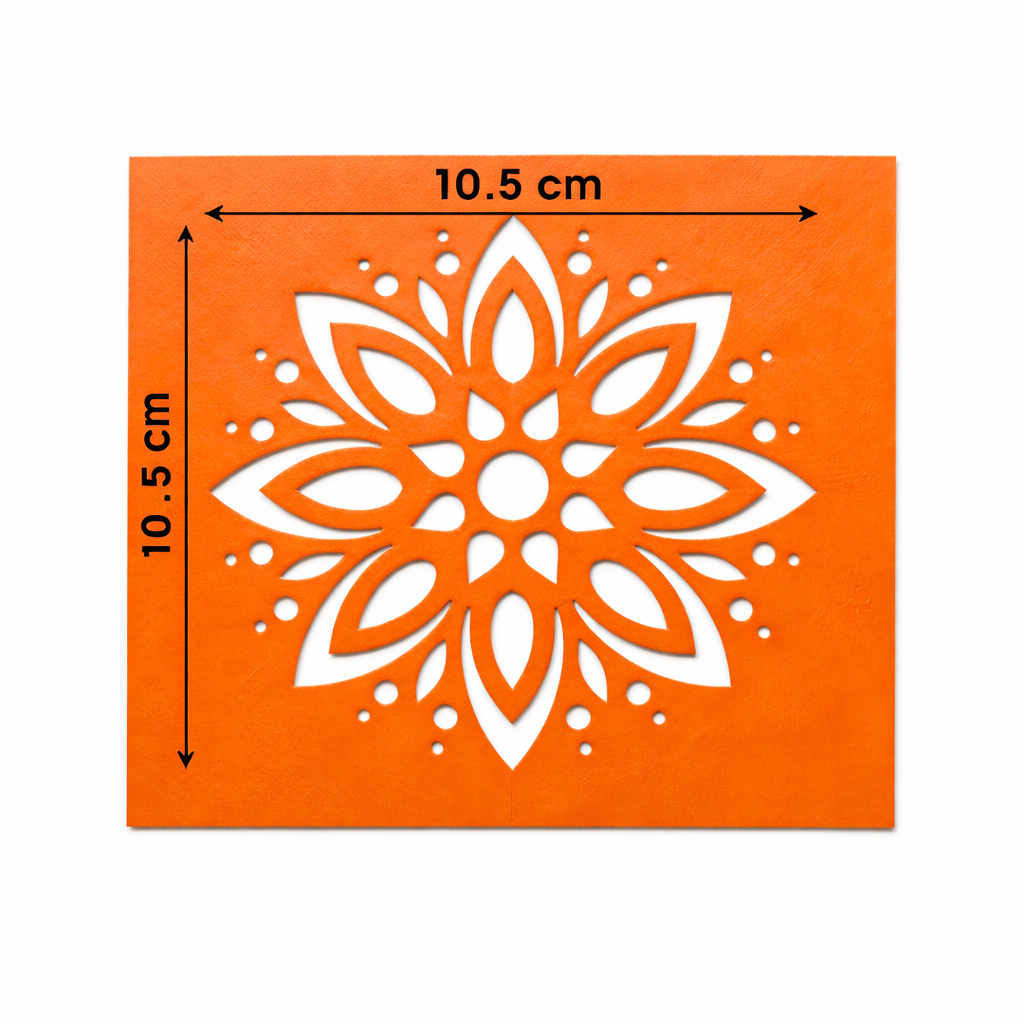 Mandala Art Stencil for Dot Painting, Fabric & DIY Projects (10.5 cm)