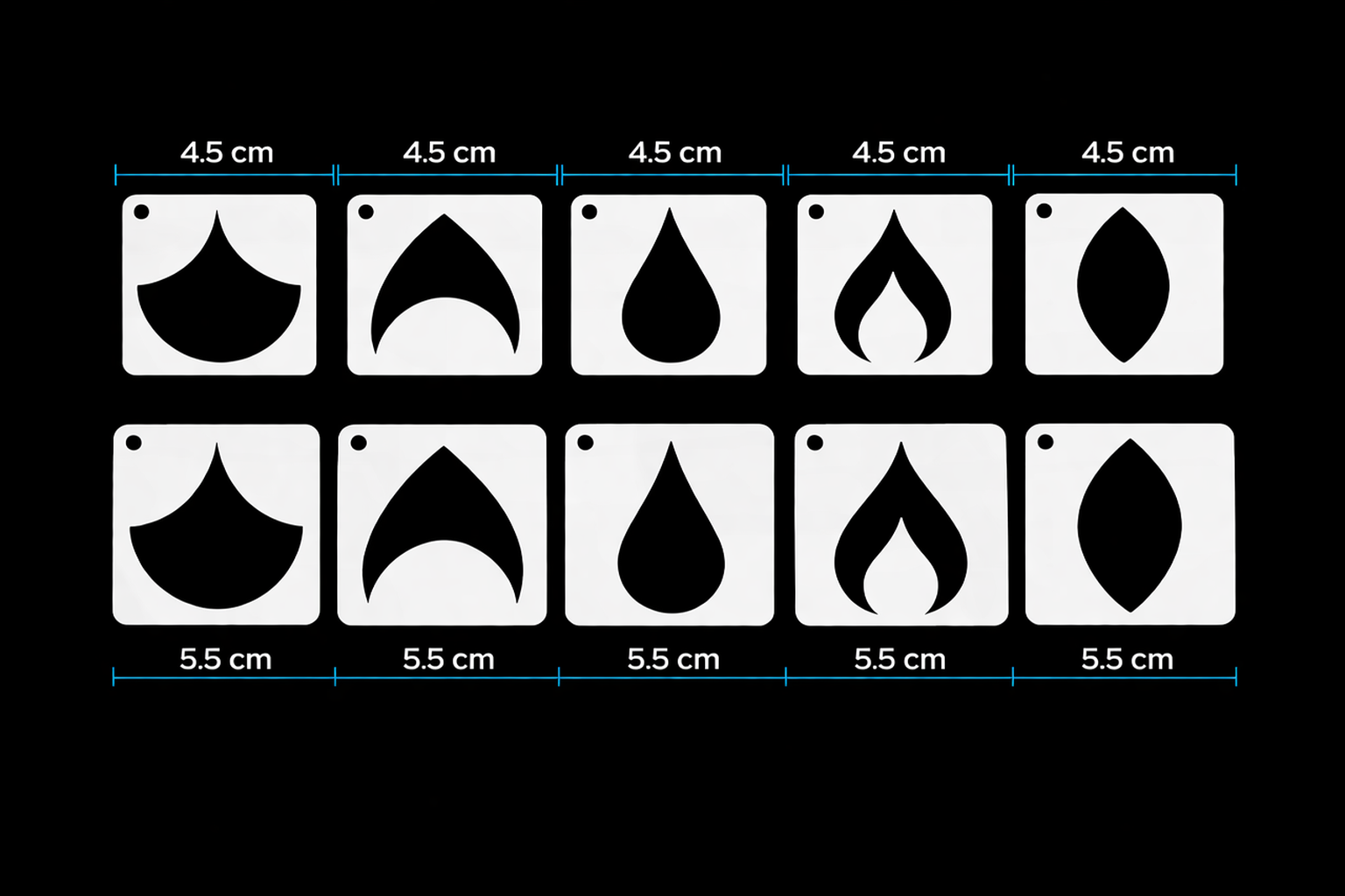 Basic Shape Stencil Set — perfect for Mandala Art, Dotting Art, Clay Art & Craft Design