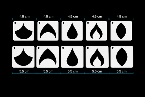 Basic Shape Stencil Set — perfect for Mandala Art, Dotting Art, Clay Art & Craft Design