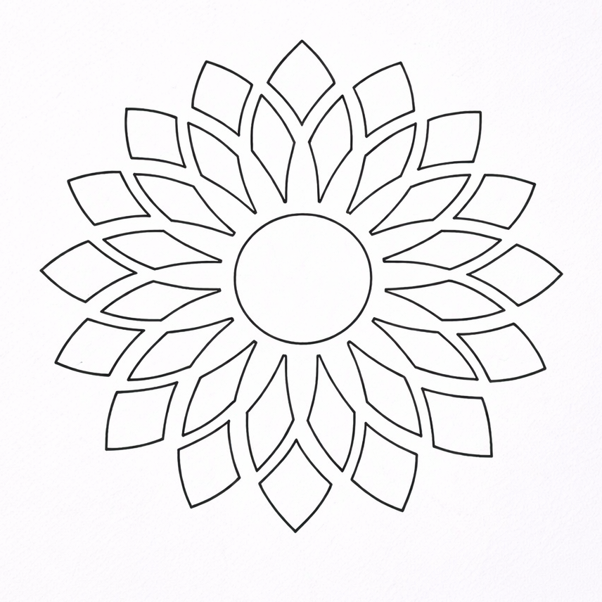 Mandala Flower Stencil