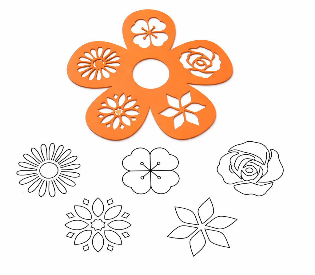 Floral Mandala Stencil ( 5-in-1 Design Tool )