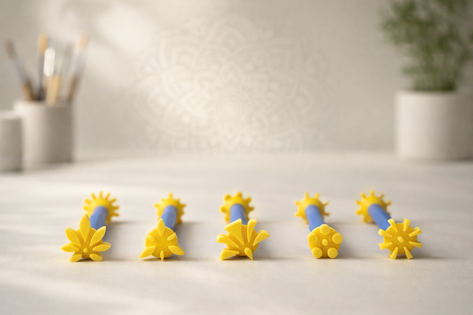 Floral Dotting Tools – Flower Design Set 3 | 10 Unique Mandala & Floral Patterns