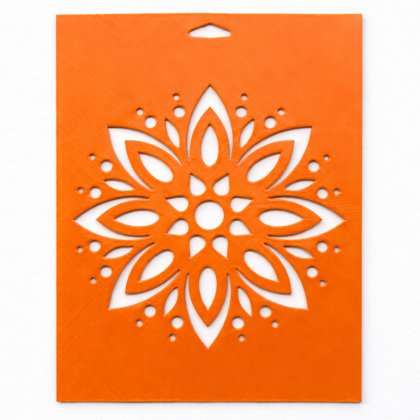 Mandala Art Stencil for Dot Painting, Fabric & DIY Projects (10.5 cm)